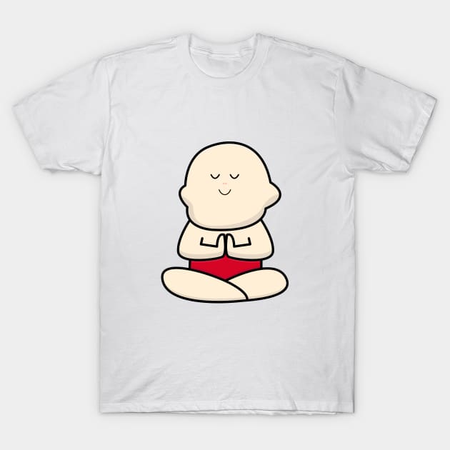 International yoga day with cute baby character T-Shirt by Bekis